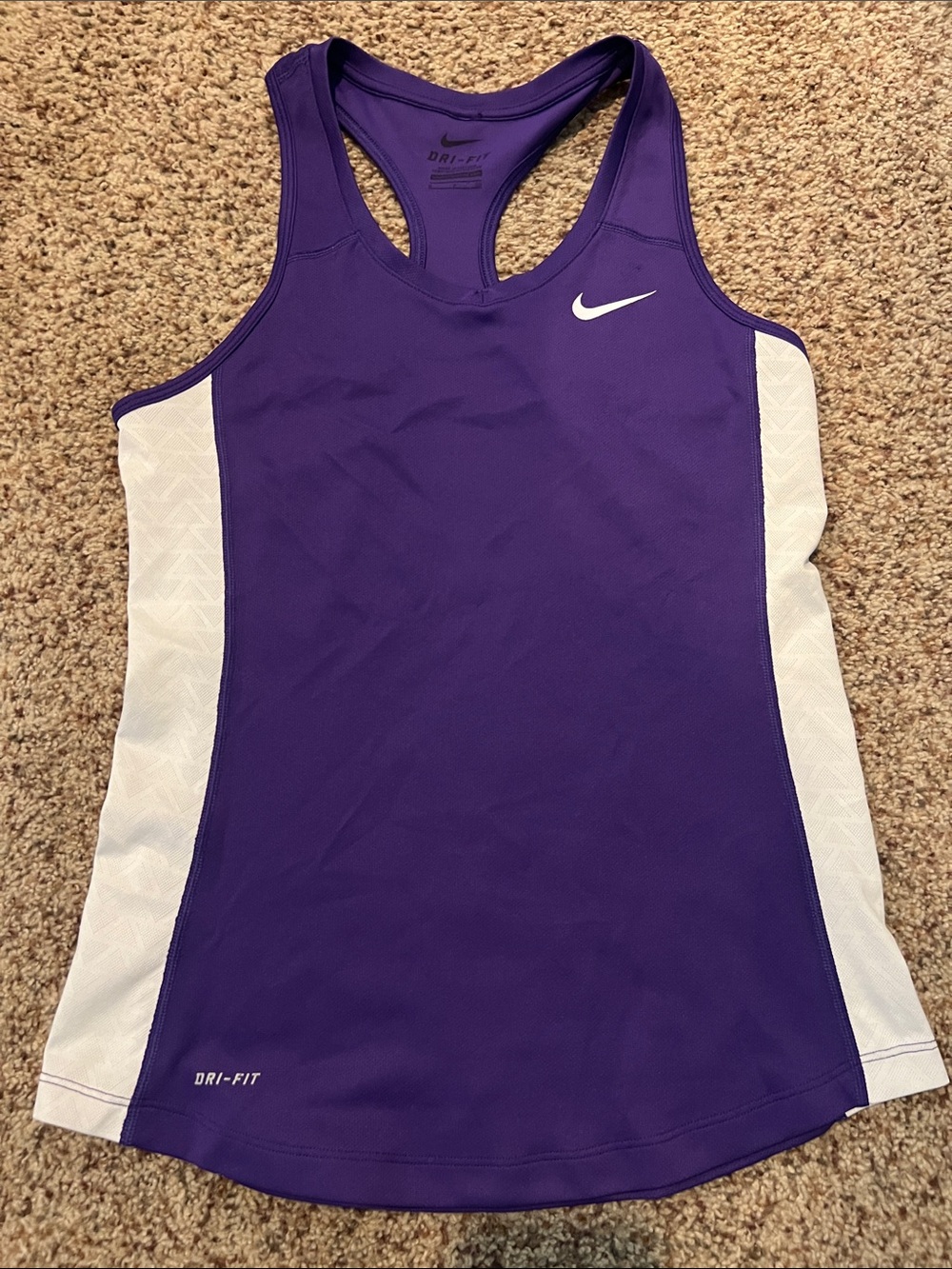 Women’s Small Nike Purple Racerback Tank with White Side Panels
